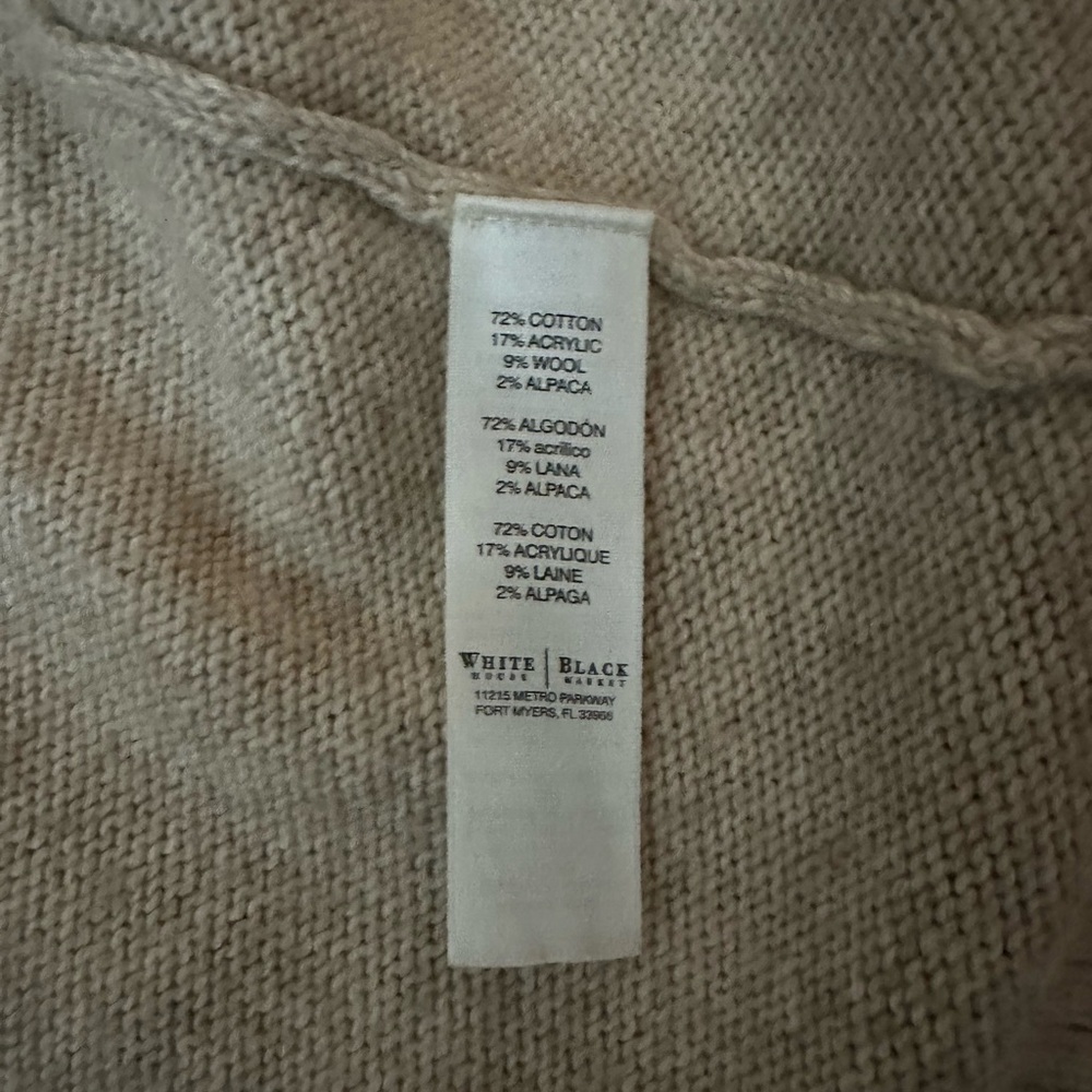 White‎ House Black Market Tan Knit Vest - Picture 5 of 5